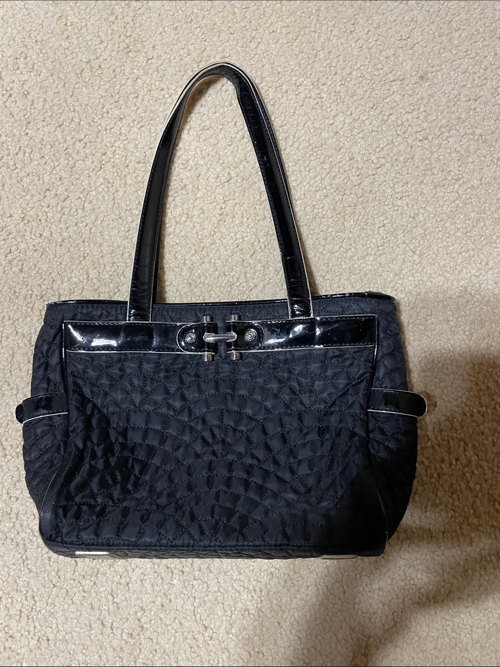 Vera Bradley Double Strapped Black Bag